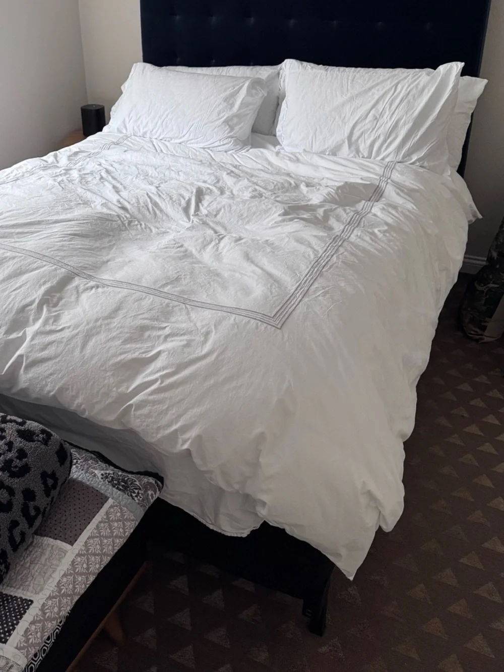 Dea Italian Luxury Linens Sinfonia Toscana Percale Duvet White Queen